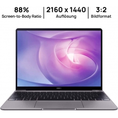 華為 MateBook 13 2020-13 英寸筆記本 2K FullView 顯示器超極本、AMD 銳龍 5 3500U、8GB RAM、256GB SSD、指紋感測器、華為共用、Windows 10 主頁、灰色 + 免費耳機 3 和