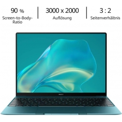 HUAWEI 華為 MateBook X – 13 英寸 3K Infinite 全視圖觸摸屏超極本，* 10 代英特爾 i5,16 GB 記憶體，512 GB SSD，華為Share，鋁製統一，指紋感測器，Windows 10 家庭版